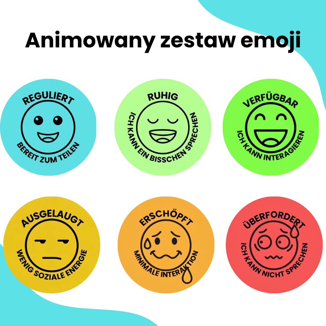 Animowany zestaw emoji