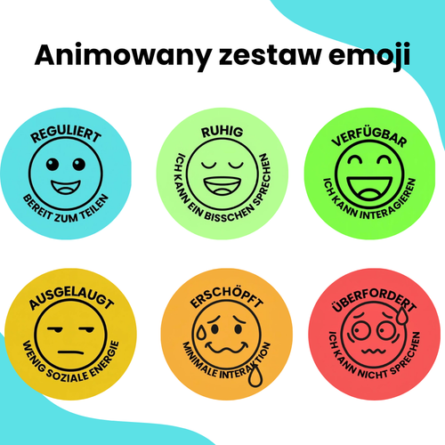 Animowany zestaw emoji
